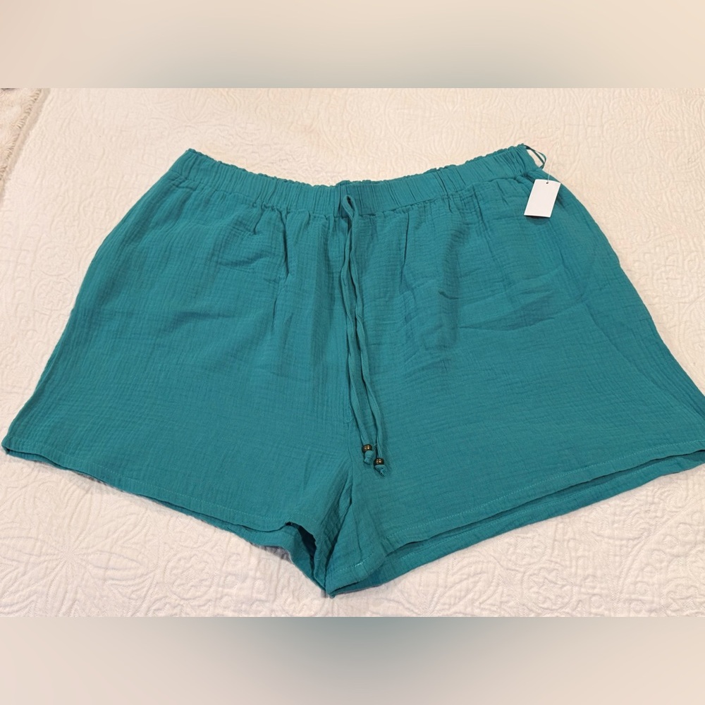 Grace + Karma gauze casual shorts airy beach 3x new coverup